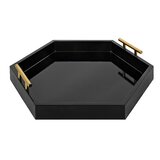 black decorative tray