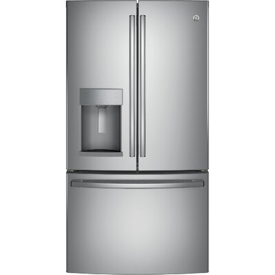 GE Appliances 27.8 cu. ft. Energy Star French Door Refrigerator  Finish: Stainless Steel