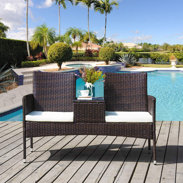 Rattan Love Seat Garden | Wayfair.co.uk