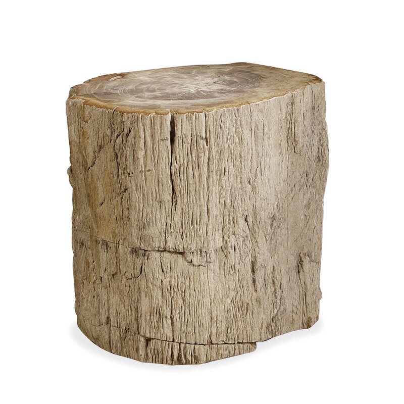 Bernhardt Petrified Solid Wood Tree Stump End Table Wayfair