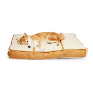 Sherpa-Top Rectangular Pet Bed Pillow