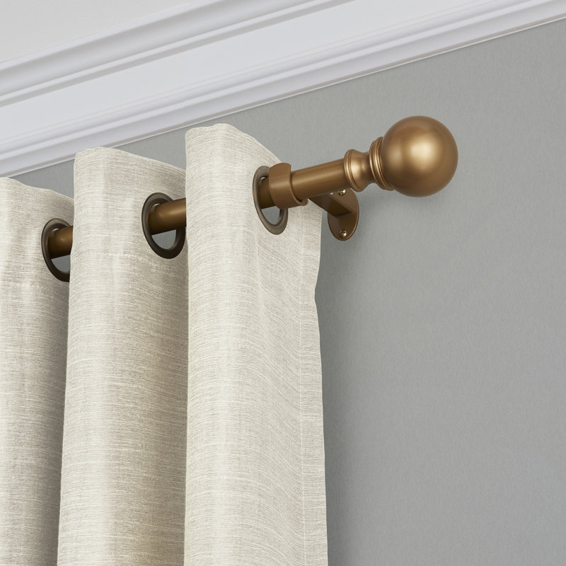 Alcott Hill Darion Ball Single Curtain Rod Hardware Set