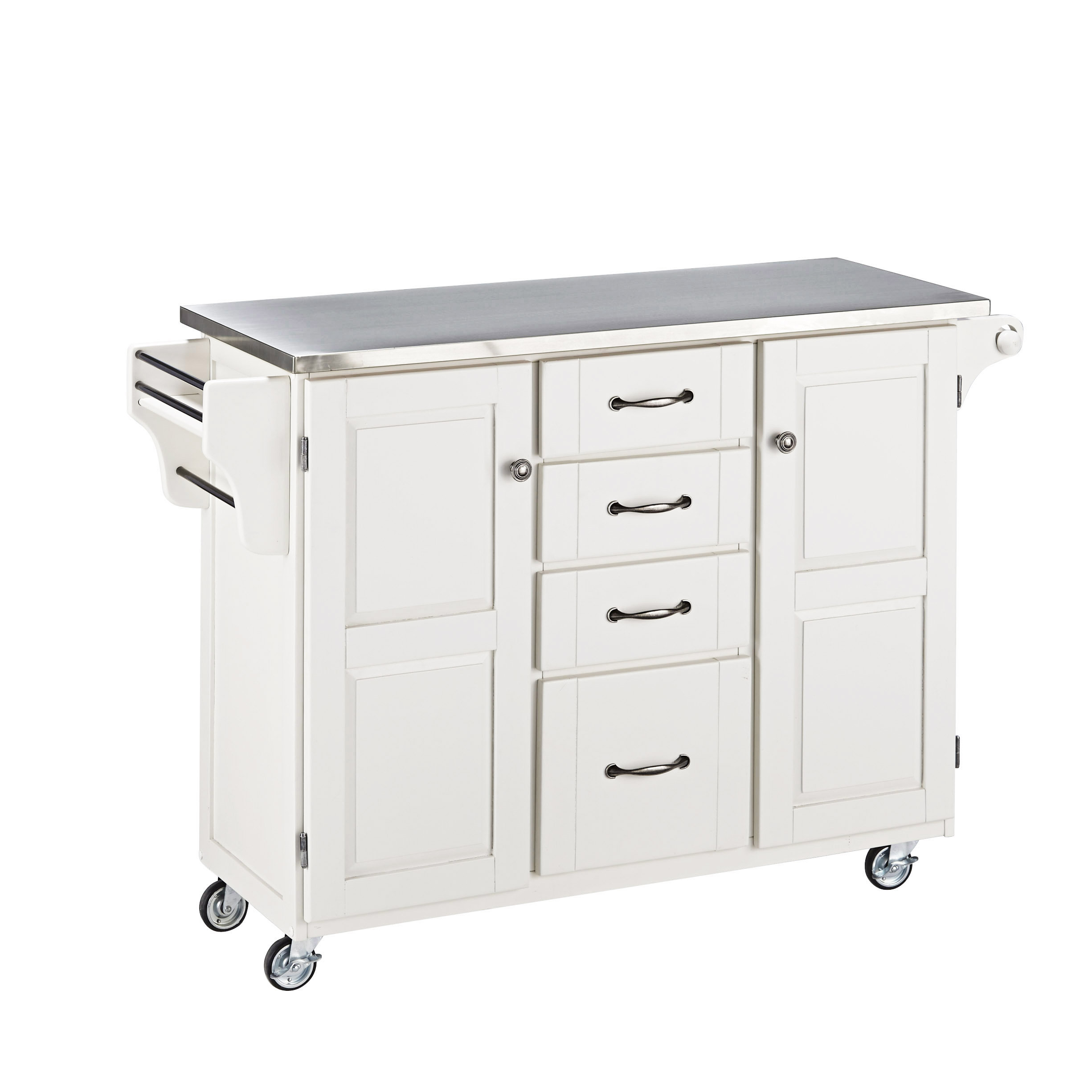 Adelle A Cart Kitchen Island With Stainless Steel Top Reviews