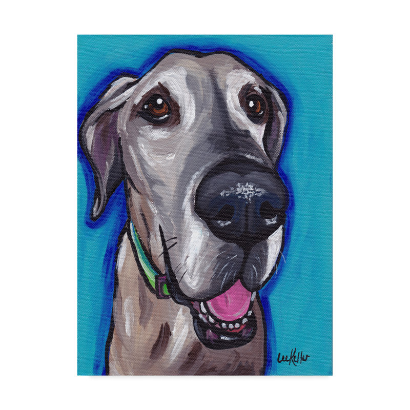 Winston Porter Great Dane Beau Acrylic Painting Print On Wrapped