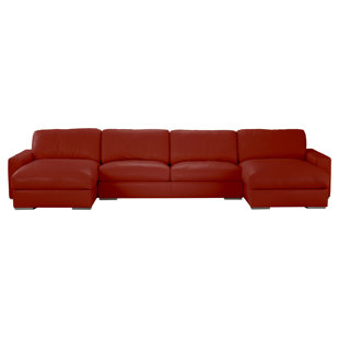 Velva Leather Sectional by Orren Ellis Great Reviews