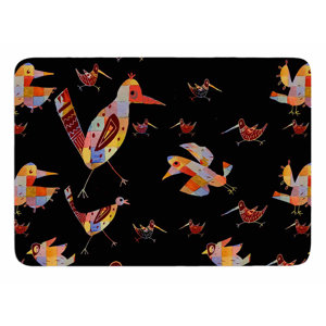 Birds by Marianna Tankelevich Memory Foam Bath Mat