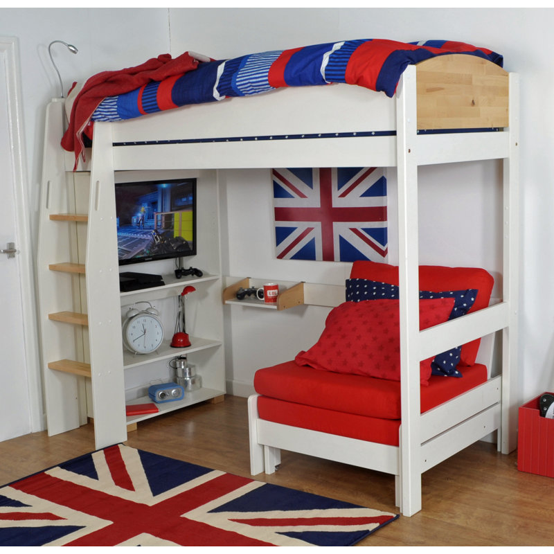Zoomie Kids Jodi European Single L Shaped Bunk Bed With Trundle