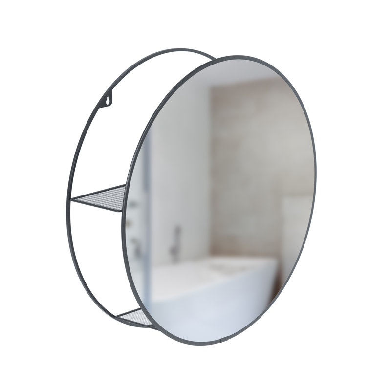 Umbra Cirko Mordern Contemporary With Shelves Bathroom Vanity Mirror Reviews Wayfair
