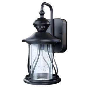 Justice 150u2070 Motion Activated Decorative 1-Light Outdoor Wall Lantern