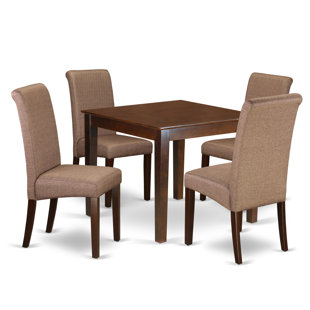 Araceli Square Table 5 Piece Solid Wood Breakfast Nook Dining Set