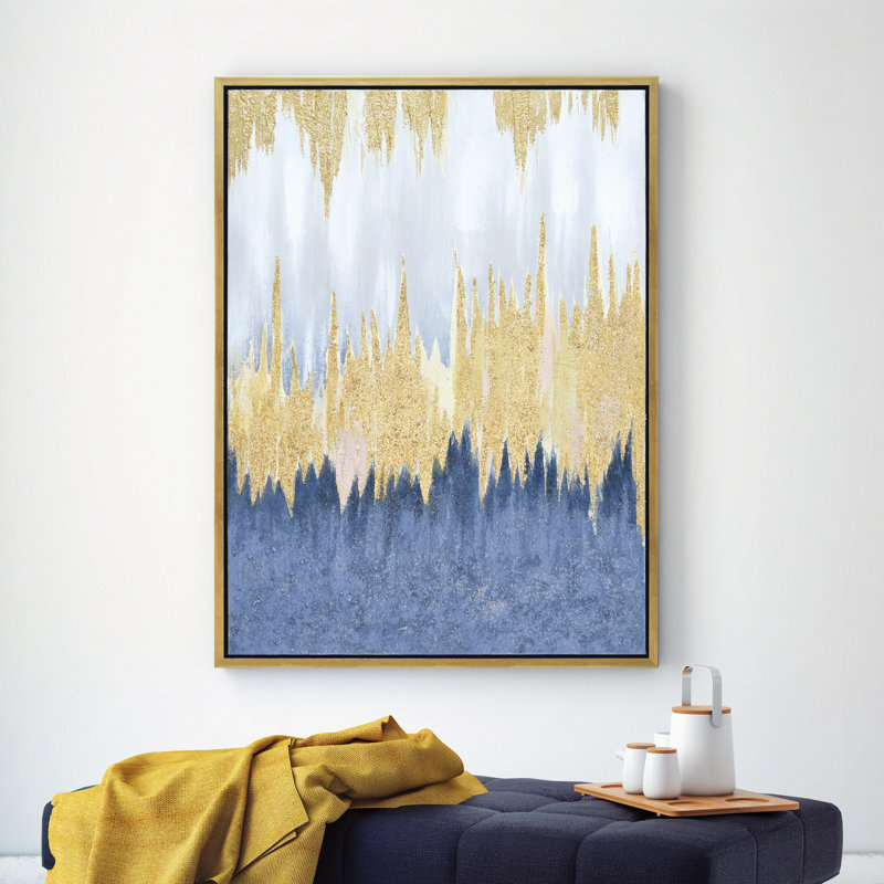 Golden Rain Metallic Hand Painted Wall Art by Martin Edwards Painting