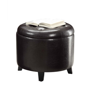 Dark Brown Storage Ottoman Wayfair Quickview