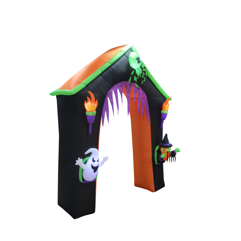 The Holiday Aisle Haunted House Archway With Ghost Witch And