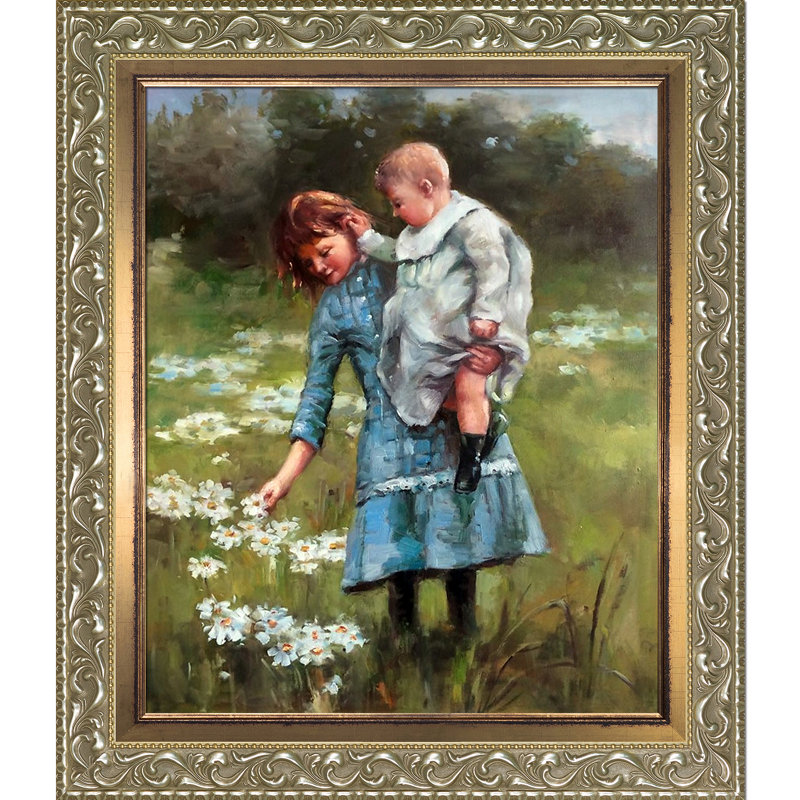 Astoria Grand In A Daisy Field Picture Frame Painting Print On