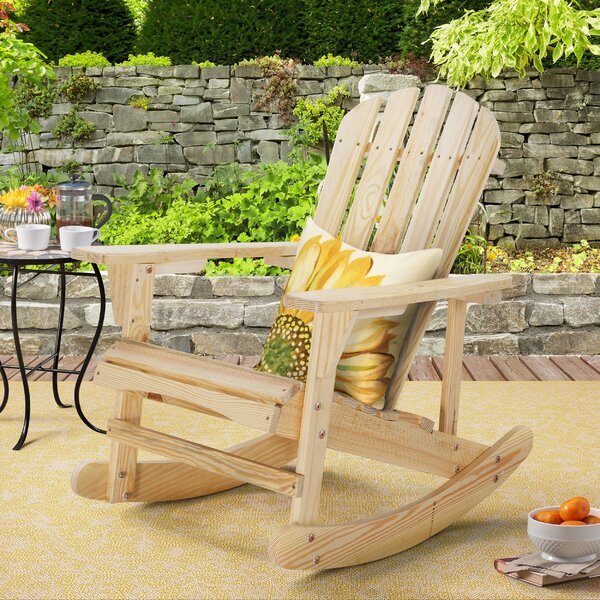 Resin Outdoor Adirondack Rocking Chair Backyard Patio Relaxing Seating 