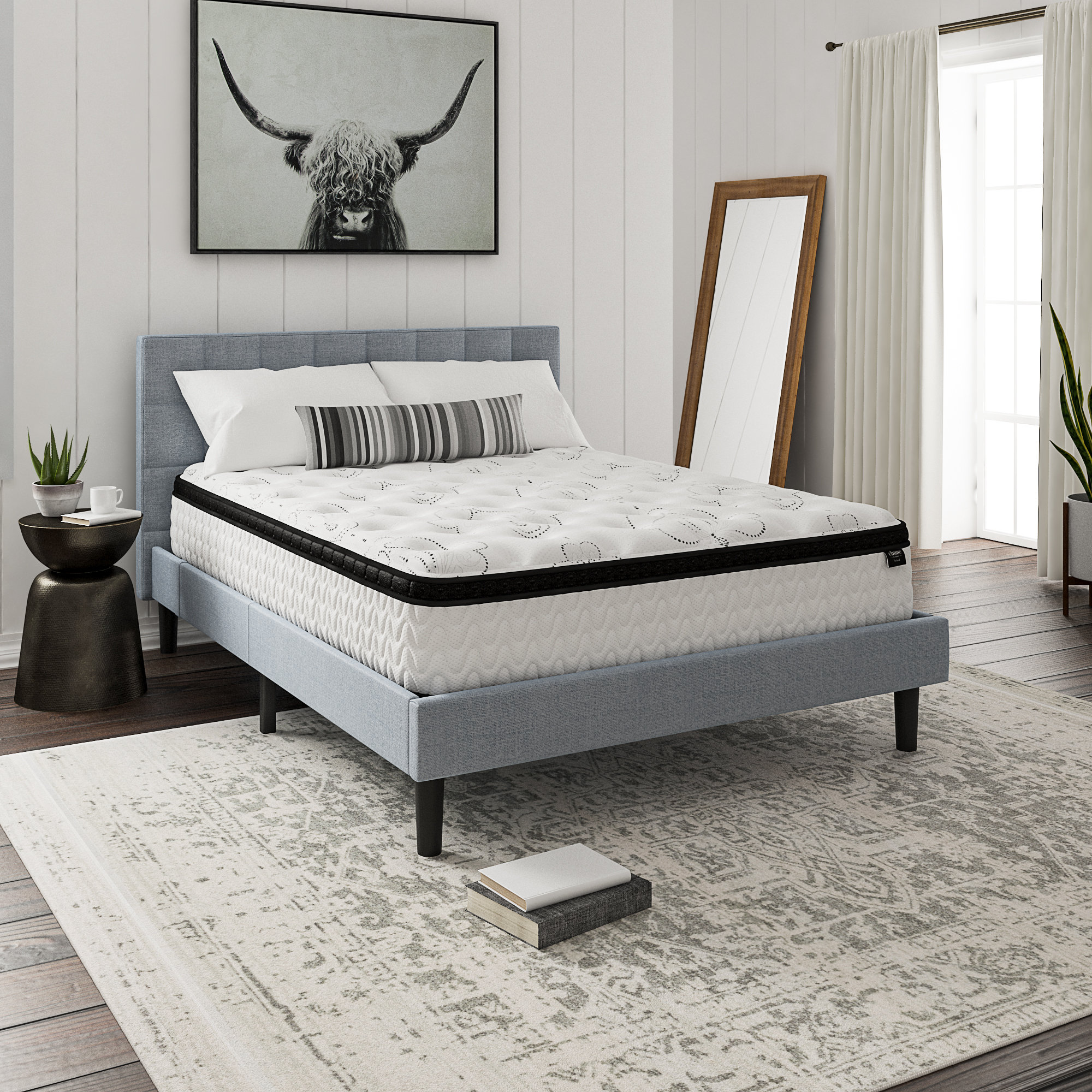 Chime Hybrid Mattress White Multiple SIzes Signature Design by Ashley 12 in 
