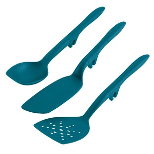 Solid Turner Wok Spatula Fish Slice Serving Spoons for Home & Kitchen Mixing-Black Comfortable Grip Design Cooking Shovel for Non-Stick Cookware Baking Nylon Scoop Ladle