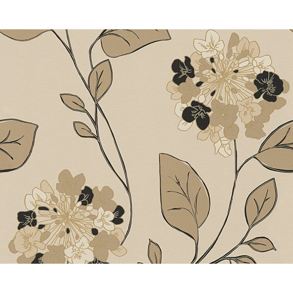 creger graphical retro trails vintage 33 l x 21 w floral and botanical wallpaper roll