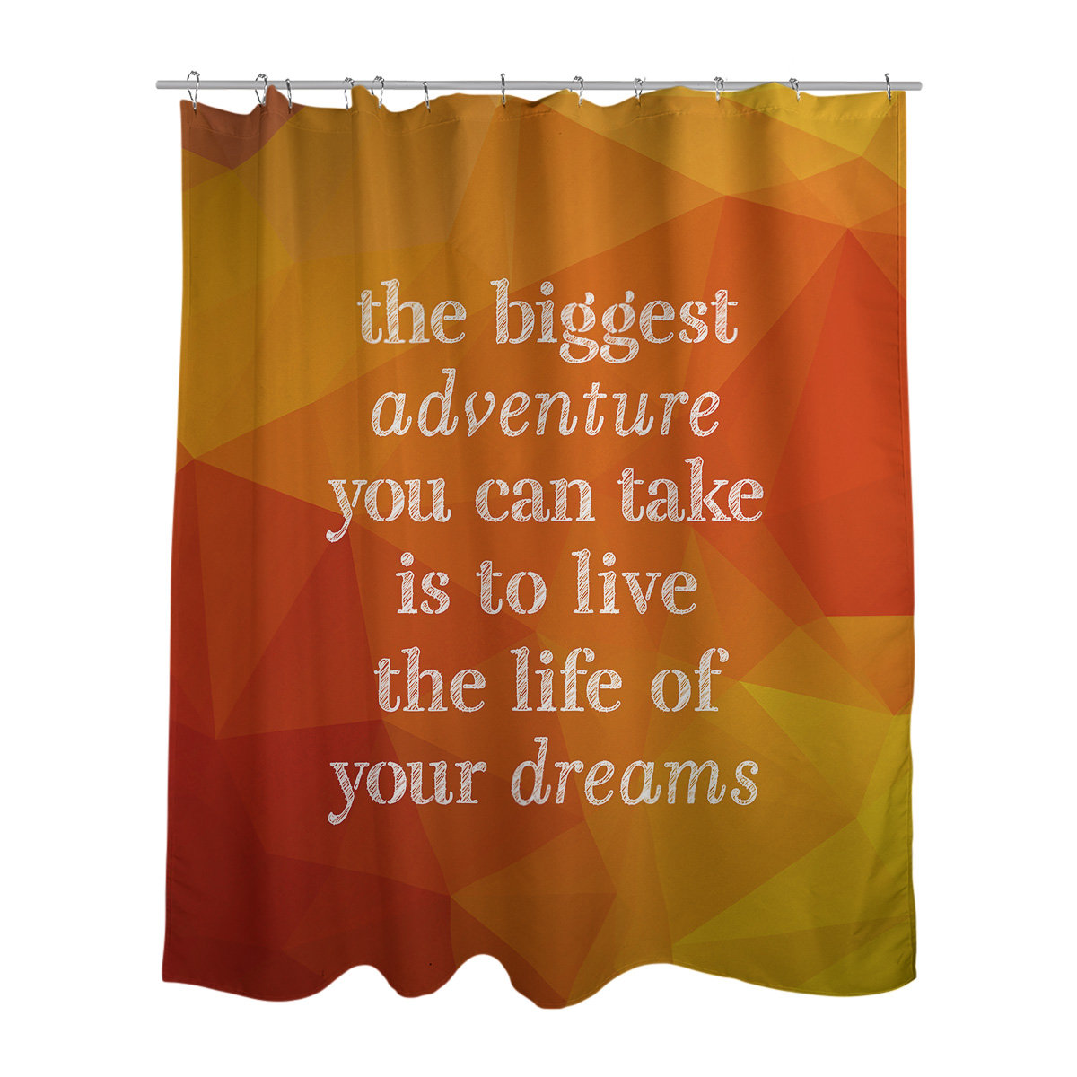 East Urban Home Faux Gemstone The Biggest Adventure Quote Shower Curtain Set Wayfair