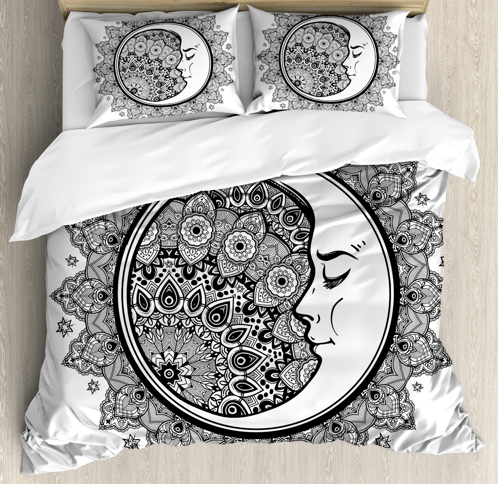 Black Cat Crescent Moon Bedding Set All Size