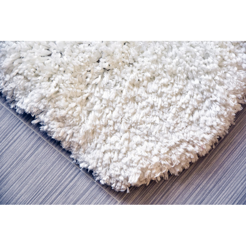 Millwood Pines Tabitha Super Soft Handmade White Area Rug Super Soft Handmade White Area Rug