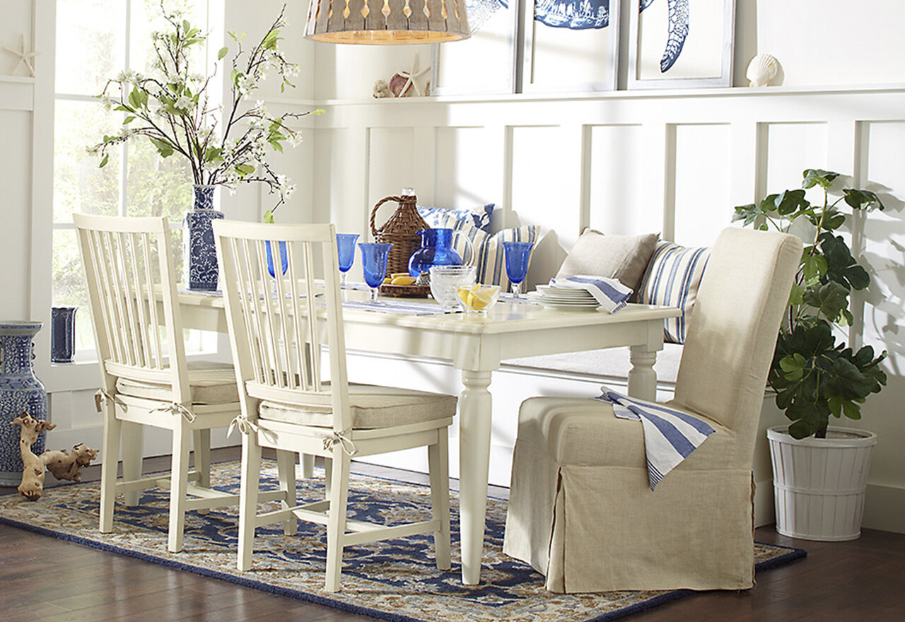 seaside kitchen and dining room