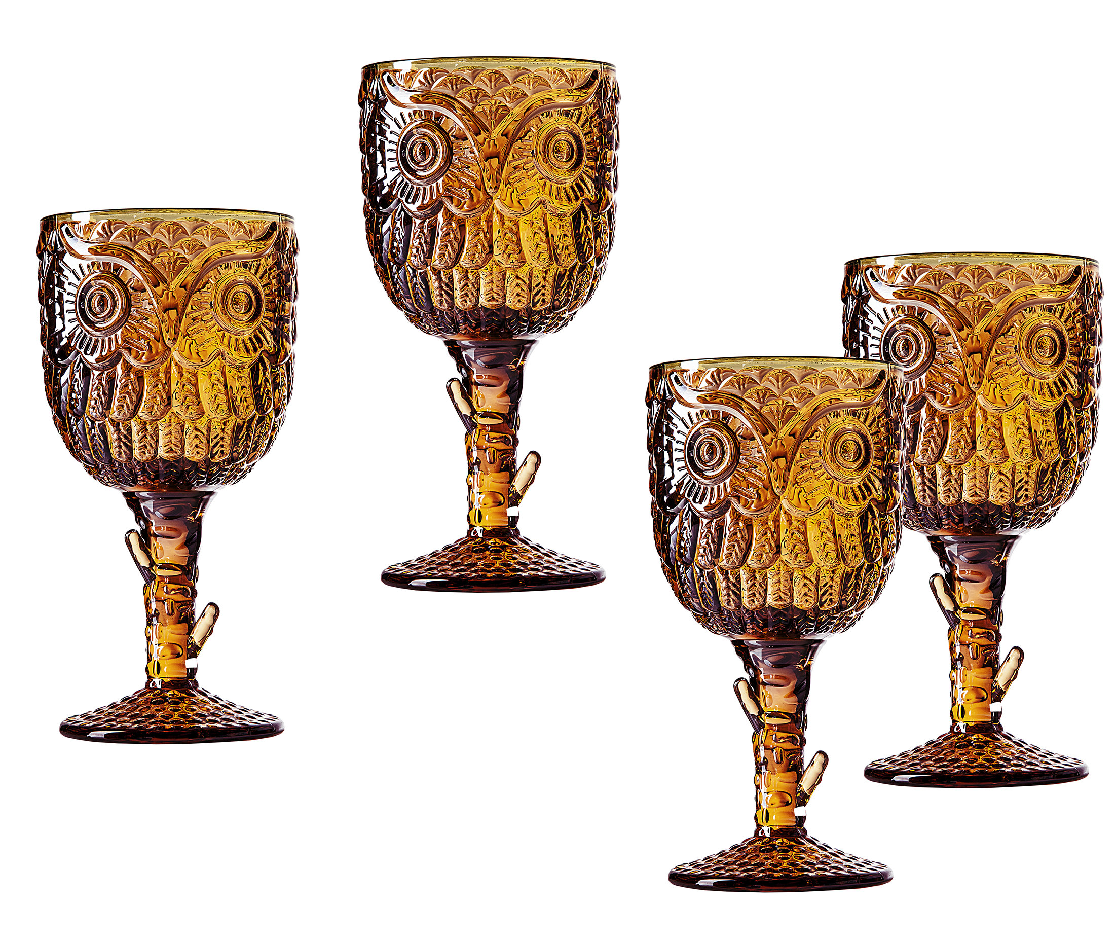 Godinger Silver Art Co Owl 10 Oz Glass Goblet Reviews Wayfair