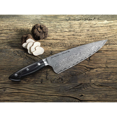 Euroline Stainless Damascus Chefs Knife Zwilling Ja Henckels Blade Length 8