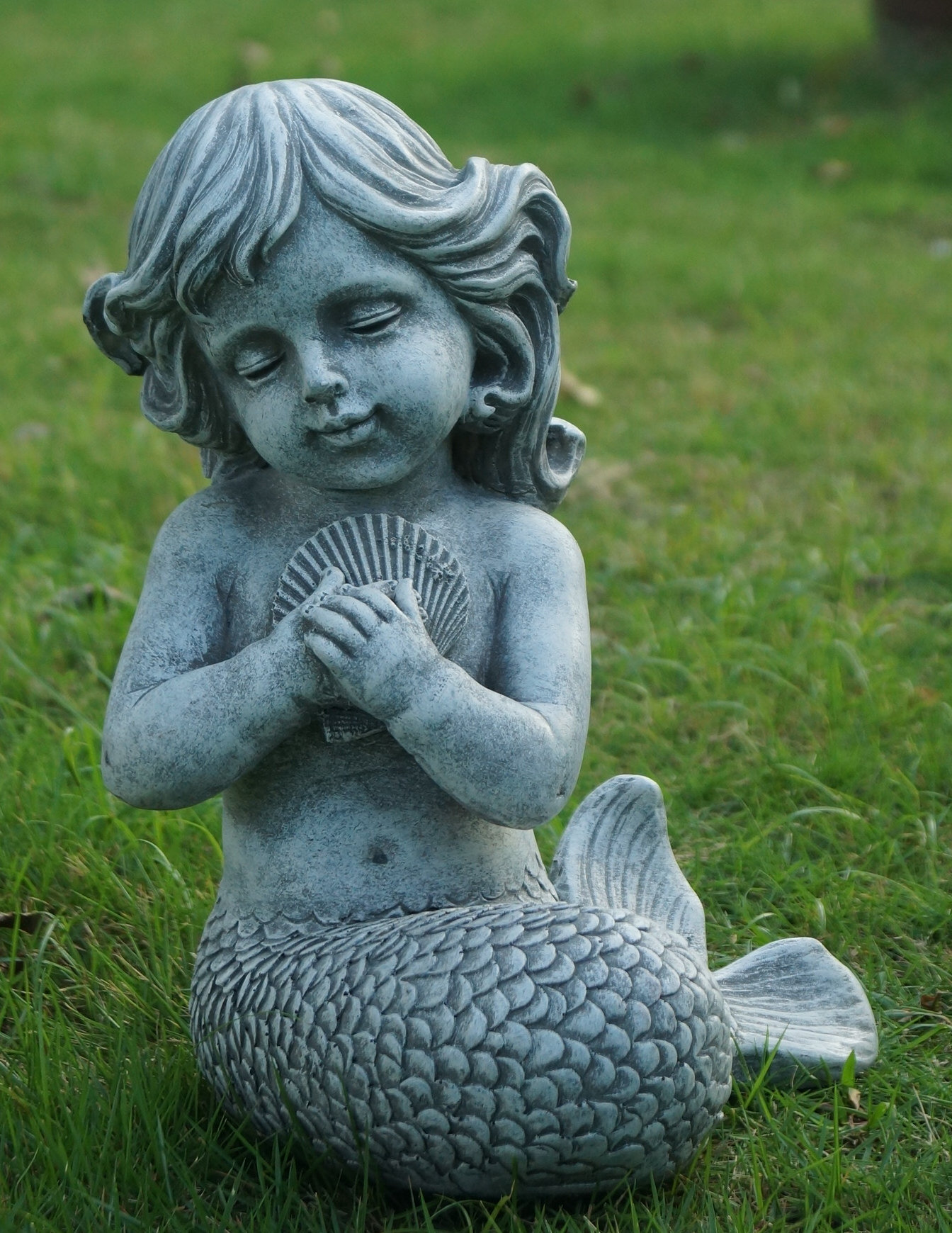 Hi Line Gift Ltd Mermaid Kneeling And Holding Shell Statue Reviews Wayfair