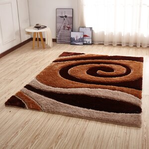 Kleiber Shaggy 3D Brown/Ivory Area Rug