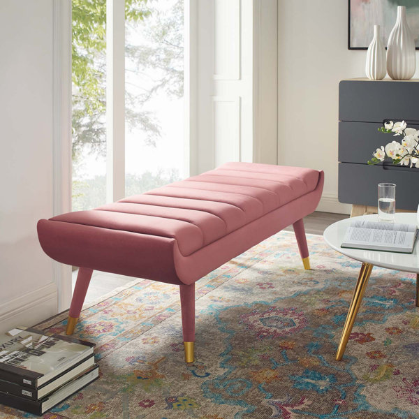 curved bedroom bench
