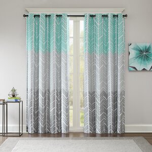 Adel Chevron Blackout Single Curtain Panel