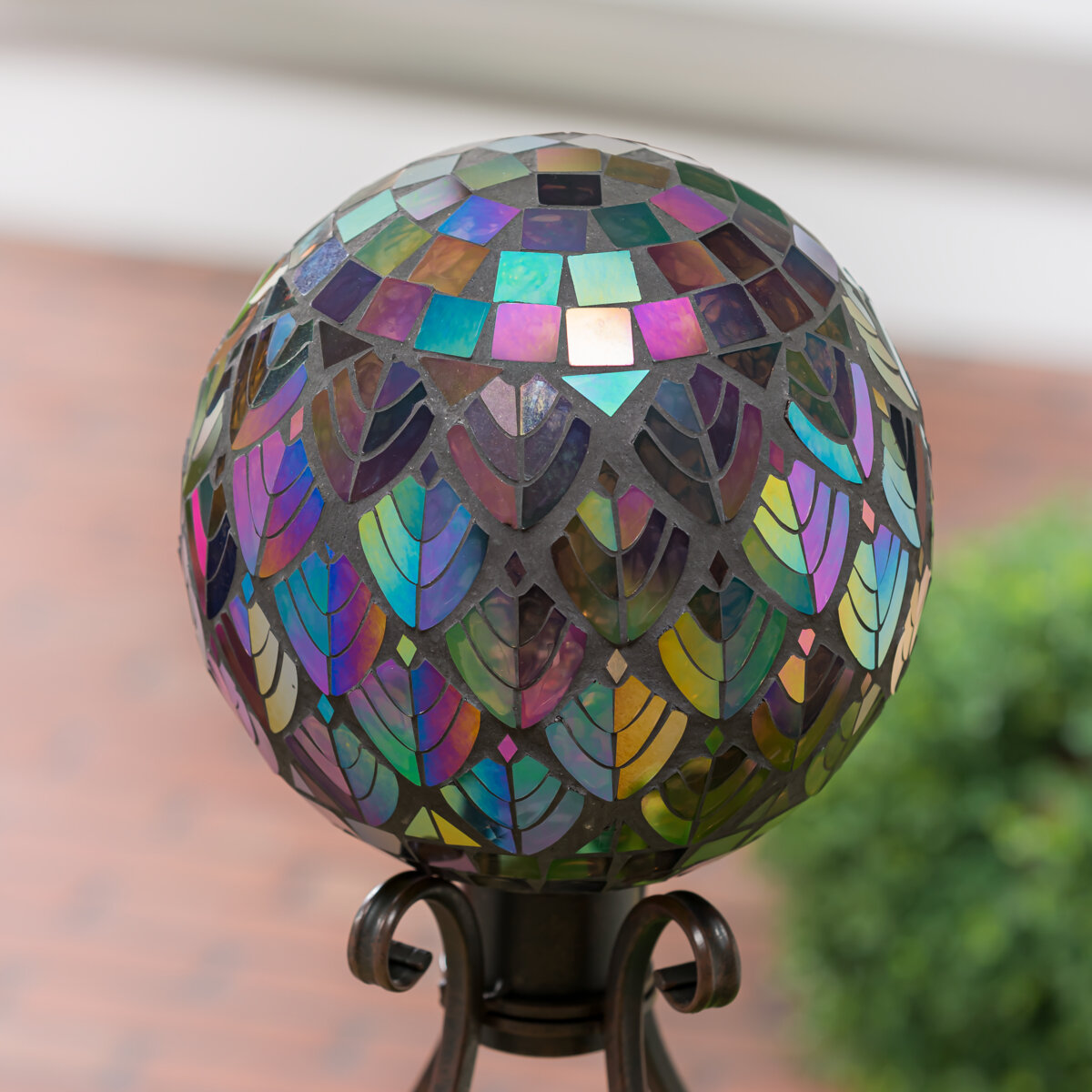 Red Barrel Studio Ecumenics Baroque Splendor Mosaic Gazing Ball Reviews Wayfair