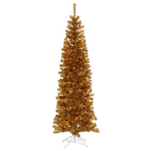 4 antique gold pine artificial christmas tree with 150 clearwhite lights with stand - Gold Christmas 4 antique gold pine artificial christmas tree with 150 clearwhite lights with stand - Gold Christmas