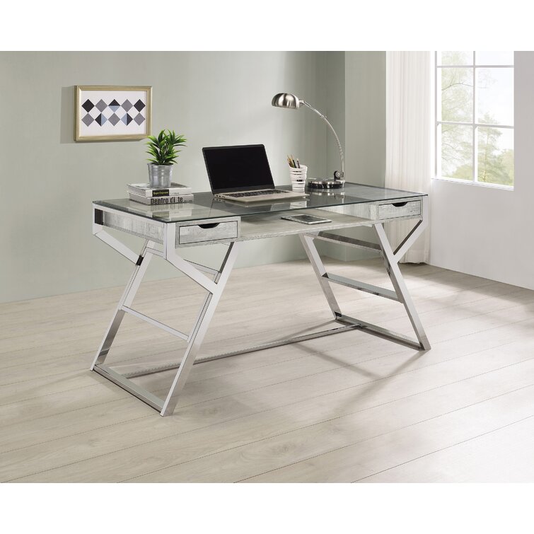 aden glass l desk