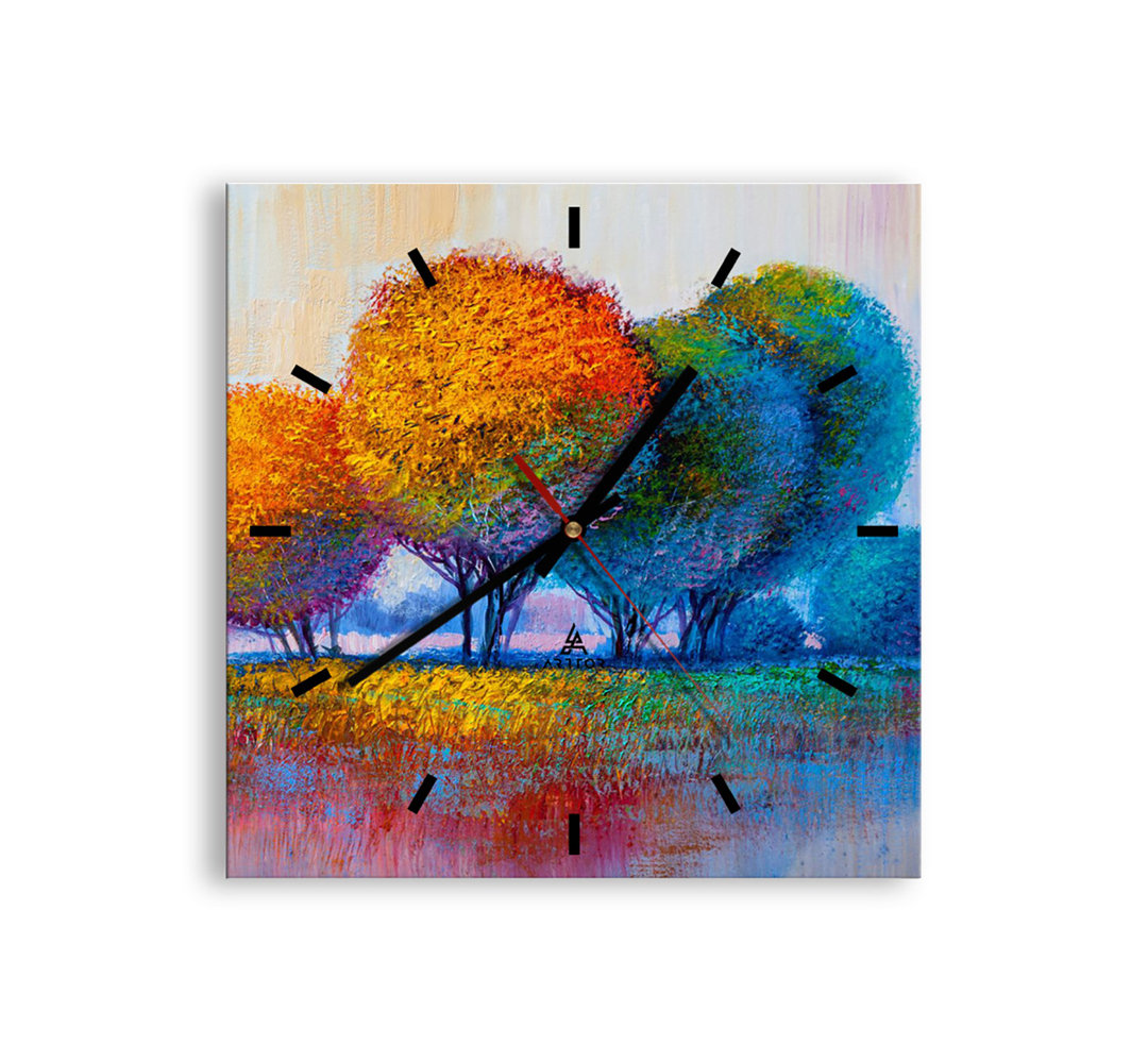 Brayden Studio Analoge Wanduhr Kelowna Geräuschlos Größe: 30 cm H x 30 cm B x 0,4 cm T