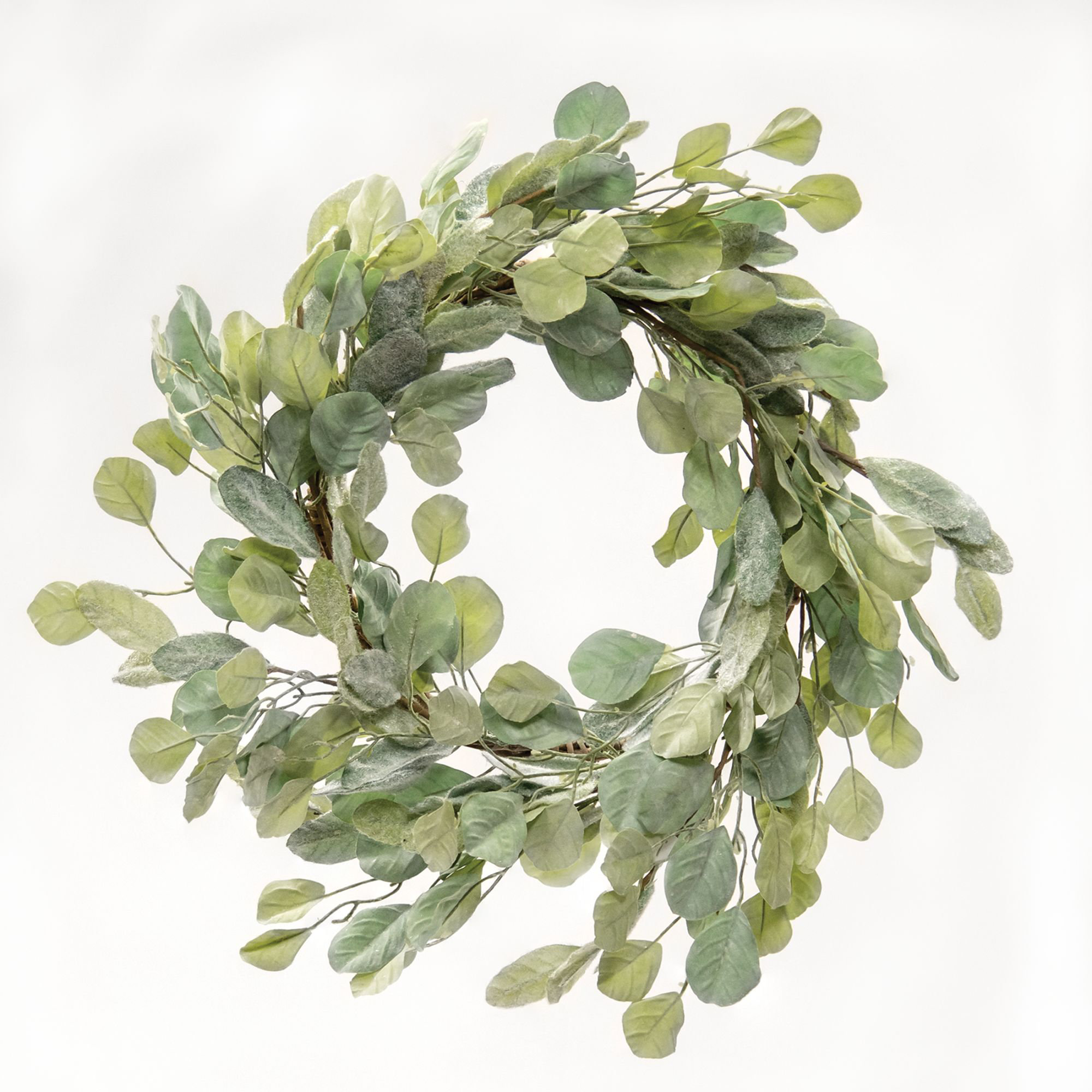 Primrue Faux Lambs Ear Greenery 24'' Wreath Wayfair