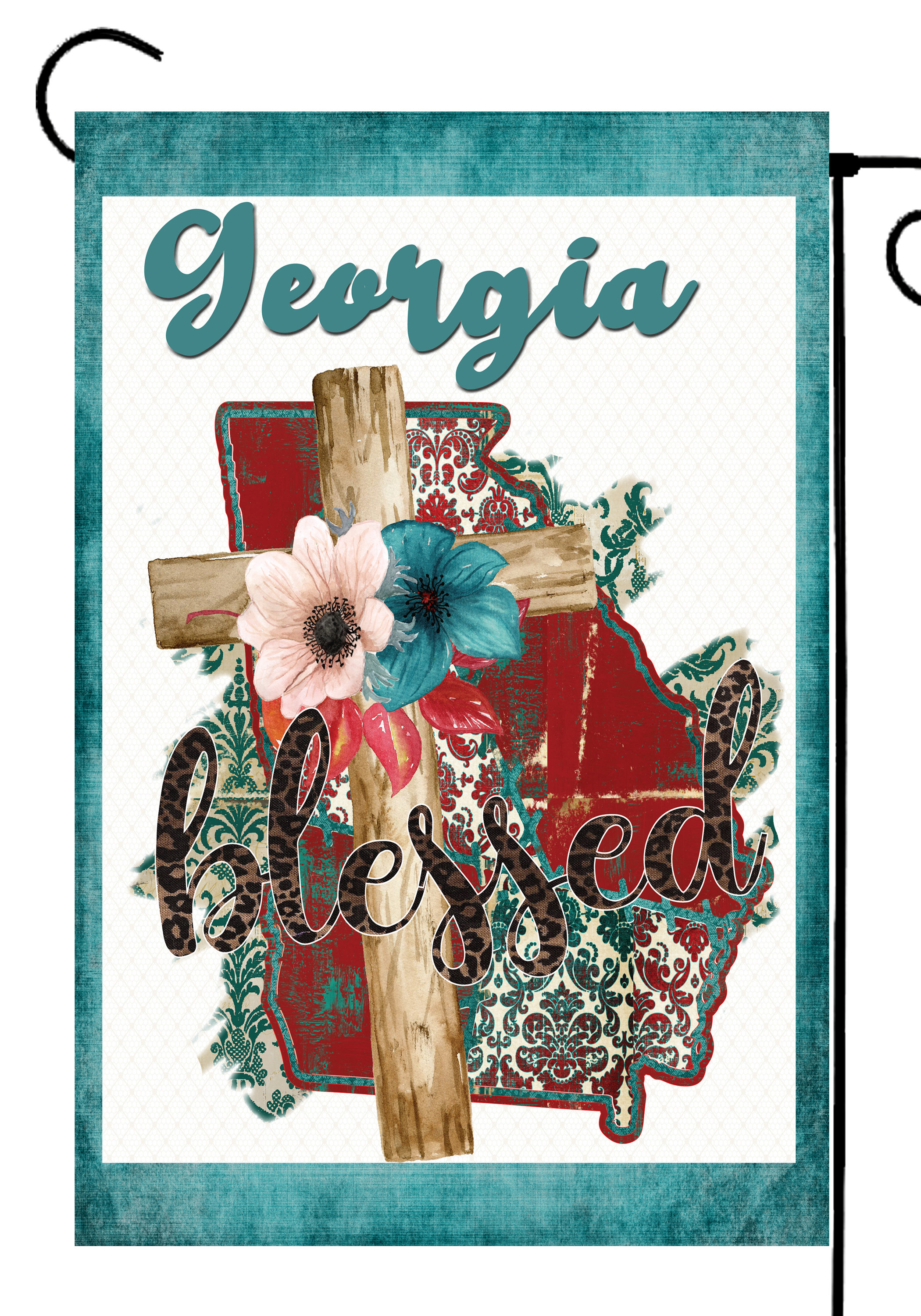 Flags Galore Decor and More Cross 2Sided Polyester 18 x 12 in