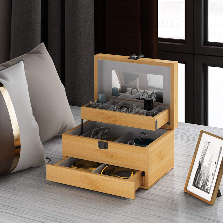 Bamboo jewelry organizer clearance