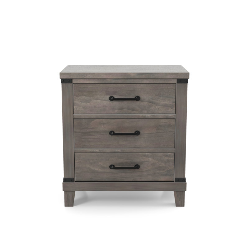 Three Posts Brodnax 3 Drawer Nightstand Wayfair