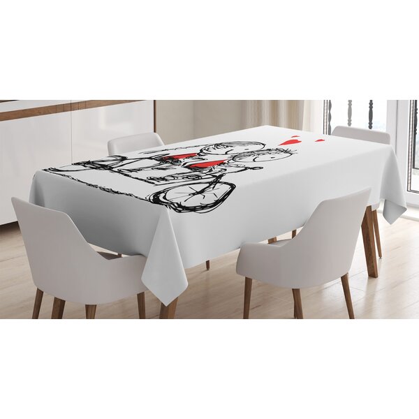 East Urban Home Bicycle Chains Water Repellent Tablecloth