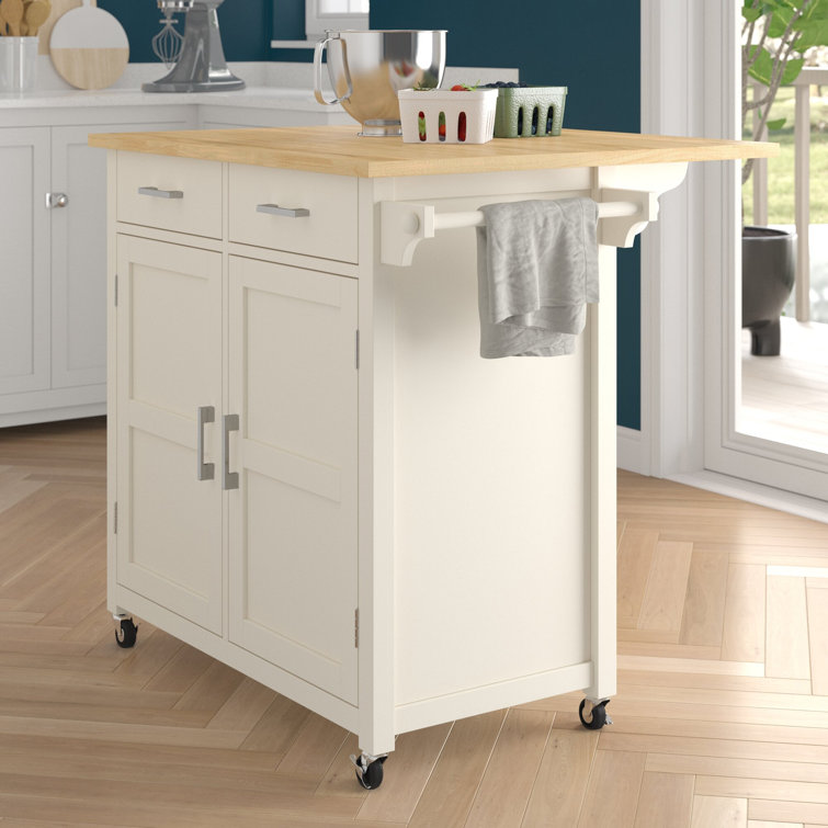 Ebern Designs Moorman Kitchen Cart Reviews Wayfair