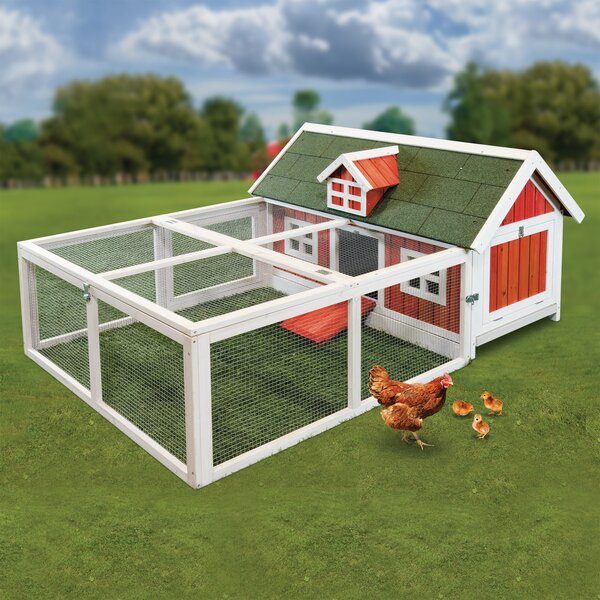 Lovupet 83in Wooden Chicken Poultry Coop Rabbit Hutch Cage 0310l