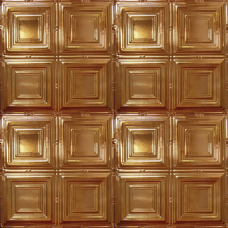 American Tin Ceilings Tin 2 Ft X 2 Ft Nailed Up Ceiling Tile In