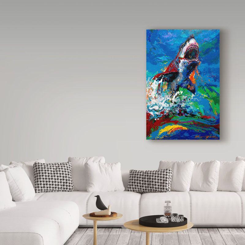 Trademark Art The Lawyer Breeching Great White Shark Acrylic