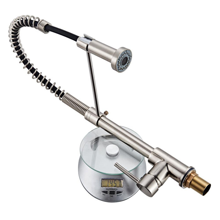 Ktaxon Pull Down Single Handle Kitchen Faucet With Side Spray