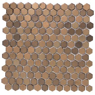 Bronze Tile Inserts Wayfair Confetti Porcelain Mosaic Tile In Bronze