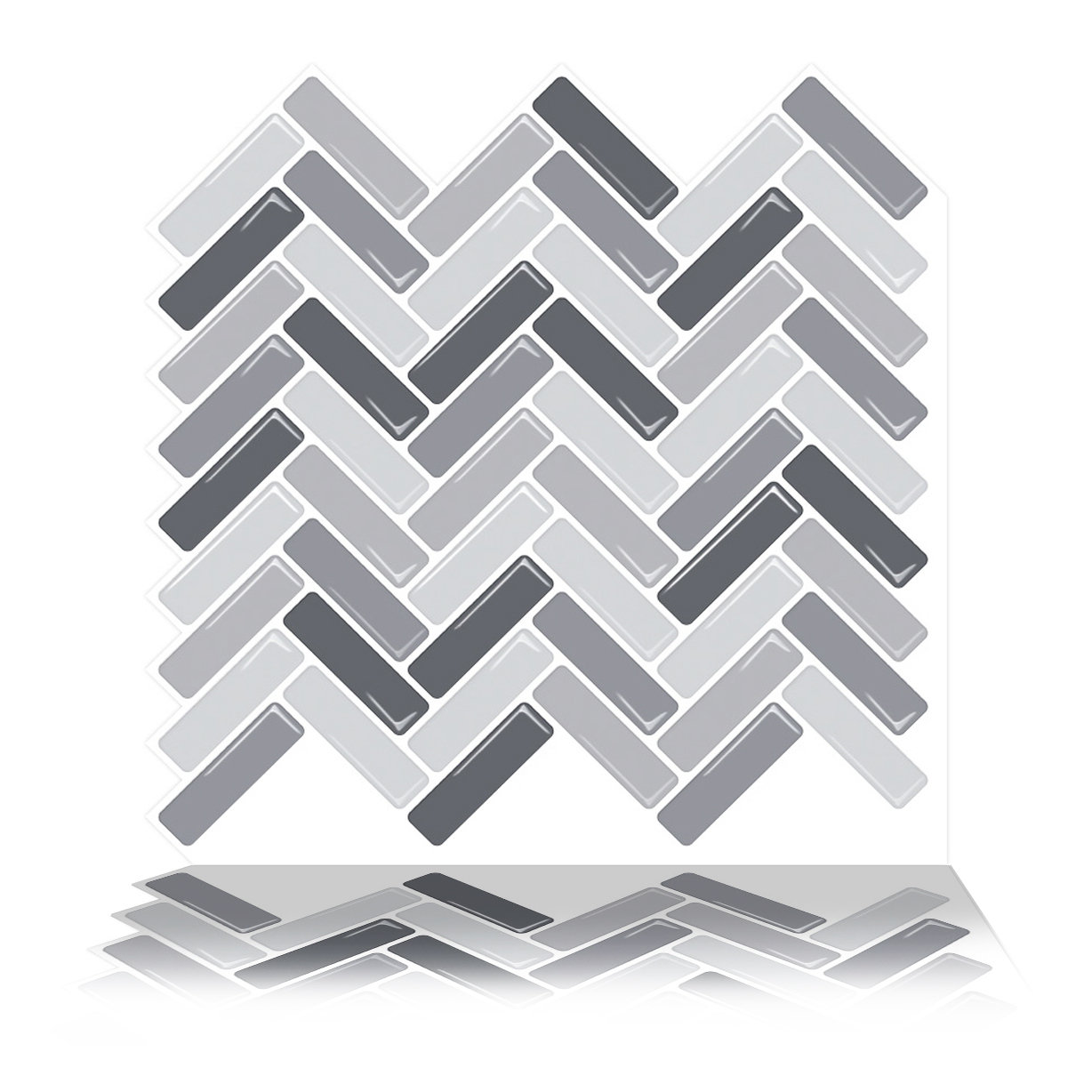 Tictactiles 10 X 10 Pvc Peel Stick Mosaic Tile In Gray Reviews Wayfair