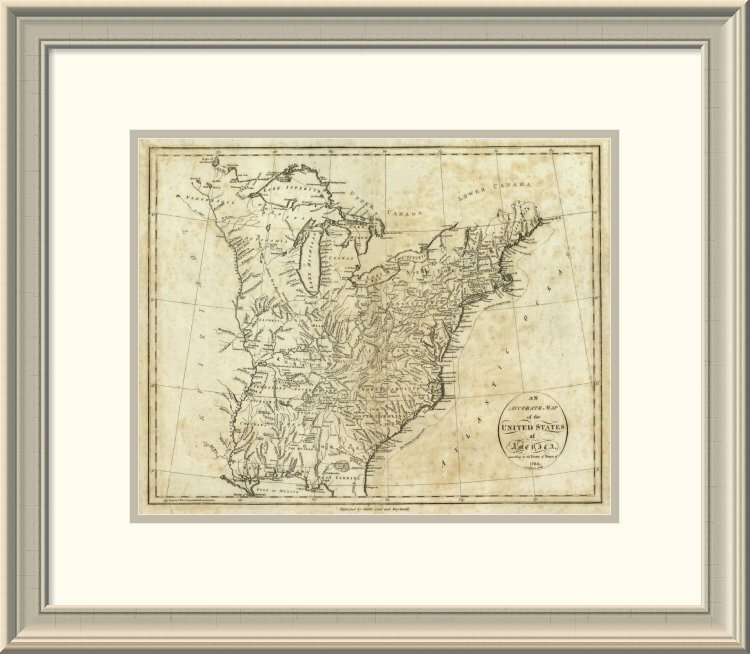 East Urban Home Map Of The United States Of America, 1796 - Picture 