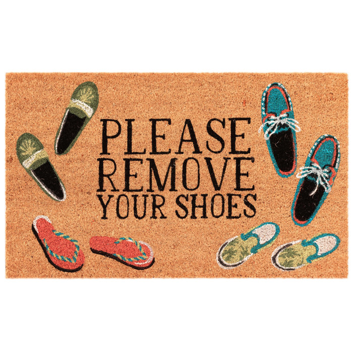 Hartfield Please Remove Your Shoes Non Slip Outdoor Door Mat